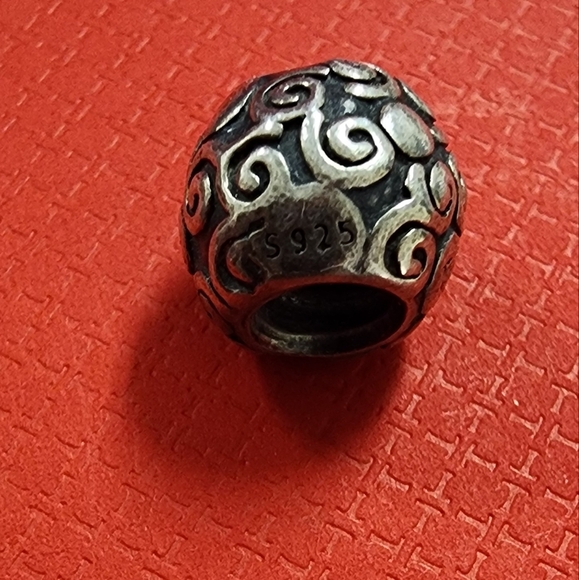 Pandora Silver Swirl spots Dots Charm retired - Picture 4 of 7